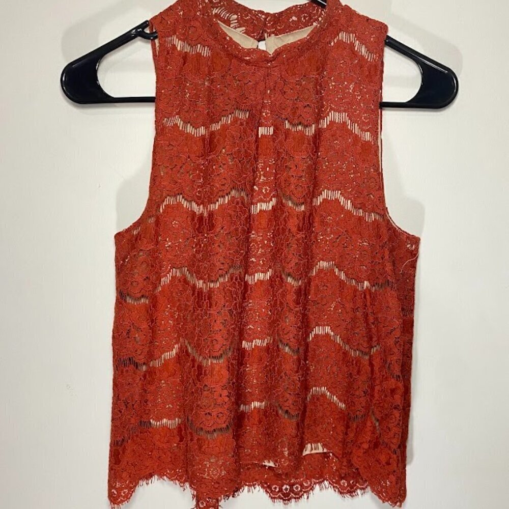 Love Fire Lace Sleeveless Tank